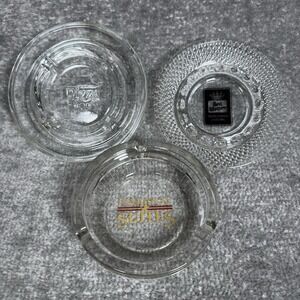 Ashtrays Glass‎ Lot of 3-Pizza Hut Best Western Embassy Suites